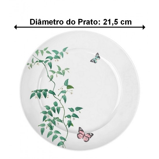 Prato Sobremesa 21,5cm Versa Anna Porcelana Germer